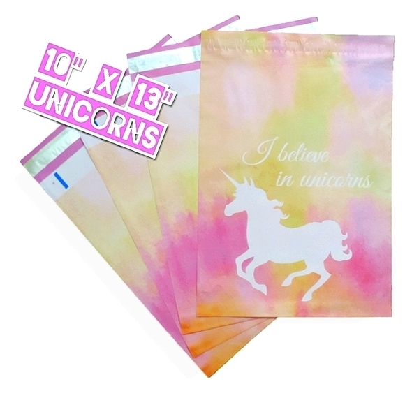 50 Poly Mailers 10x13 Unicorns - Picture 2 of 3
